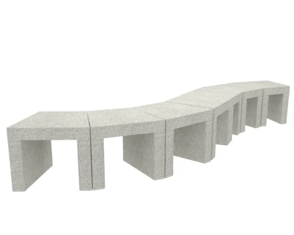 Palad REX ARC tuoli voidaan asetella muotonsa ansiosta suoriin linjoihin tai kaareviin asetelmiin. | Innovative Palad REX ARC chairs can be placed in straight lines or curved compositions.