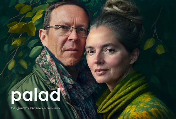 Palad designerit Jaana Partanen ja Heikki Lamusuo. | Palad designers Jaana Partanen and Heikki Lamusuo.